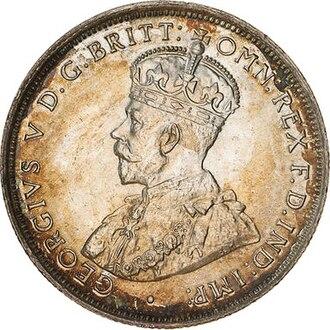 1935 Australia Florin obverse