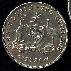 1935 Australia Florin reverse