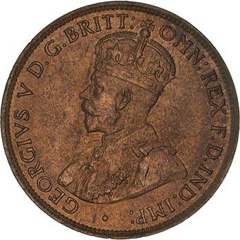 1923 Australia Half Penny obverse