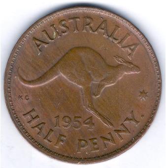 1962 - Y. Australia Half Penny reverse