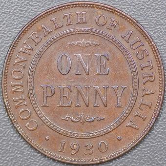 1930 - Indian Australia Penny reverse