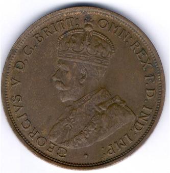 1933 Australia Penny obverse