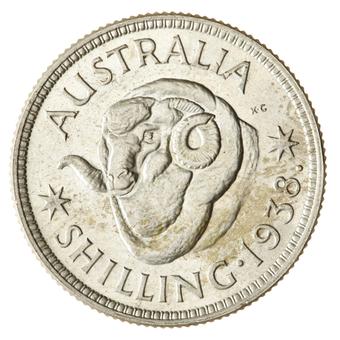 1940 Australia Shilling reverse