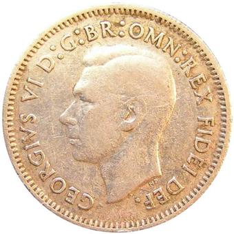 1943 - D Australia Sixpence obverse