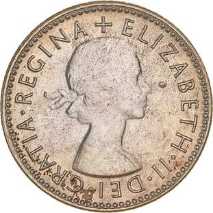 1954 Australia Sixpence obverse