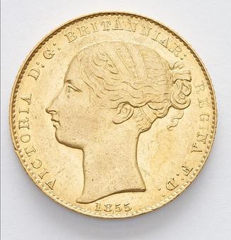 1856 Australia Sovereign obverse