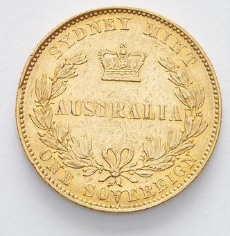 1856 Australia Sovereign reverse