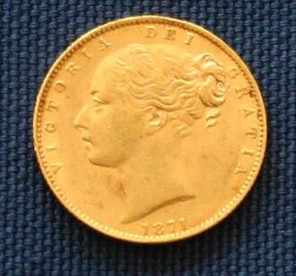 1880 - St. George - Sydney - 1st Head - BP Australia Sovereign obverse