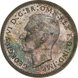 1940 Australia Threepence obverse
