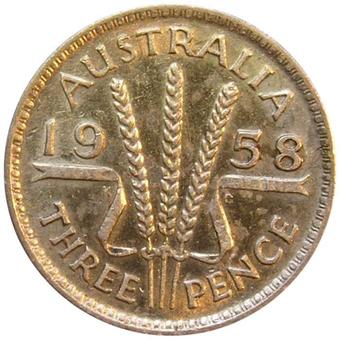 1964 Australia Threepence reverse
