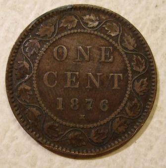 1891 - LL - LD - Obverse # 3 Canada 1 Cent reverse
