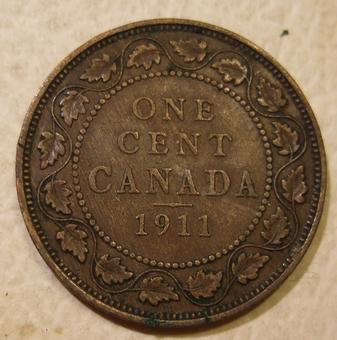 1912 Canada 1 Cent reverse