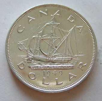 1951 Canada 1 Dollar reverse