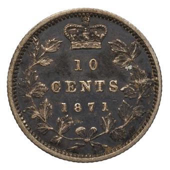 1899 - Small 99 - 9/9 Canada 10 Cents reverse
