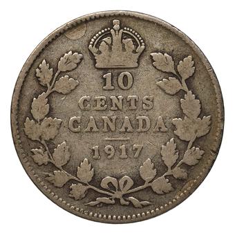 1912 Canada 10 Cents reverse