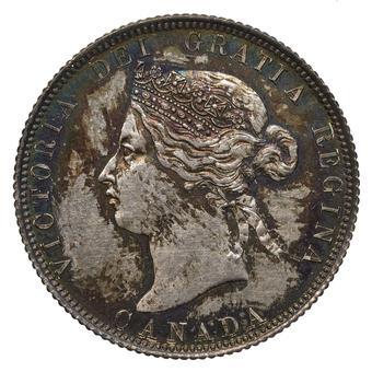 1882 - H Canada 25 Cents obverse