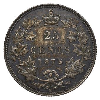 1882 - H Canada 25 Cents reverse