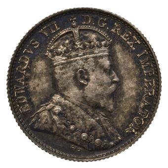 1908 - Small 8 Canada 5 Cents obverse