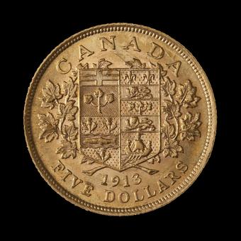 1912 Canada 5 Dollars reverse