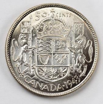 1941 Canada 50 Cents reverse