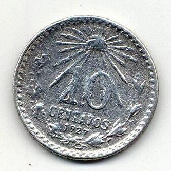 1930 Mexico 10 Centavos reverse