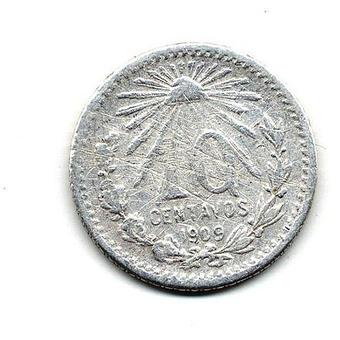 1907 Mexico 10 Centavos reverse