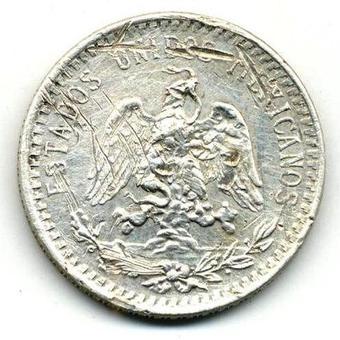 1919 Mexico 20 Centavos obverse